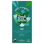 10 x Seed & Bean Dark 72% FT & Org English Mint Bar - 75g