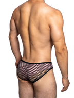 2 Pack Men's Low Waist Sexy Mesh Breathable Sports Transparent Briefs