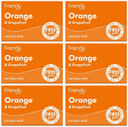 6 x Friendly Soap Orange & Grapefruit Soap - 95g