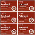 6 x Friendly Soap Patchouli & Sandalwood Soap - 95g