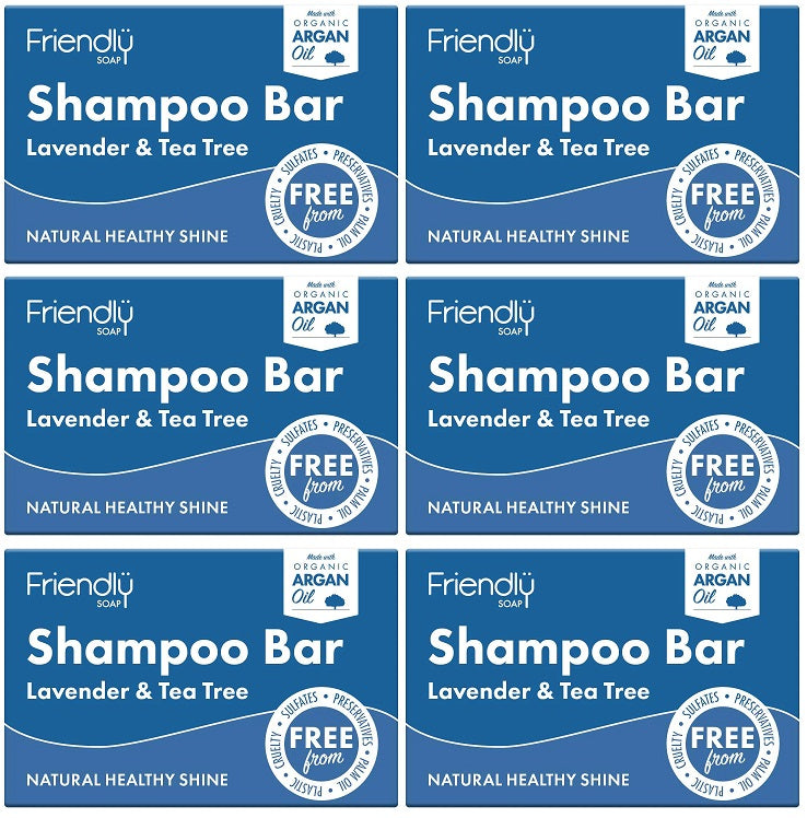 6 x Friendly Soap Lavendel & Teebaum Shampoo Bar – 95g