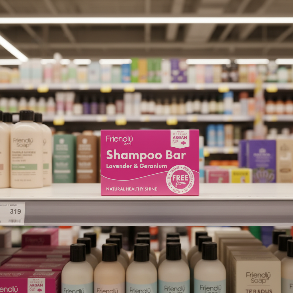 6 x Friendly Soap Lavendel & Geranie Shampoo Bar – 95 g