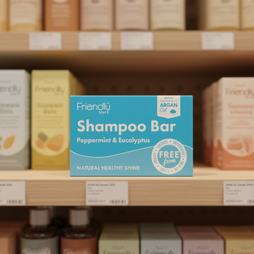 6 x Friendly Soap Pfefferminz & Eukalyptus Shampoo Bar – 95g