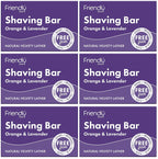 6 x Friendly Soap Orange & Lavender Shaving Bar - 95g