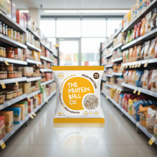10 x The Protein Ball co C/nut Macadamia Pro + Vit Balls - 45g