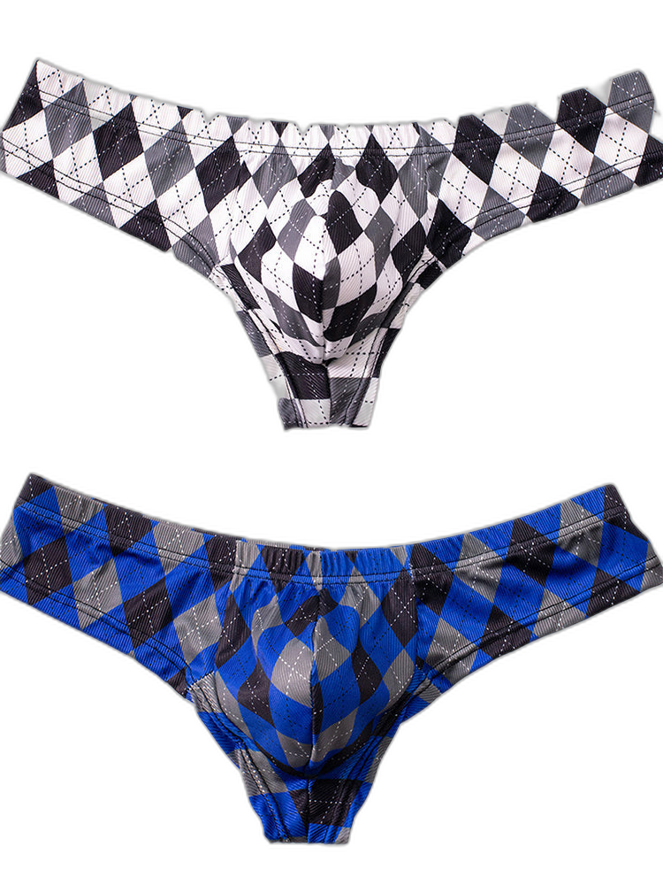 Men’s Low-Rise U-Convex Print Thong