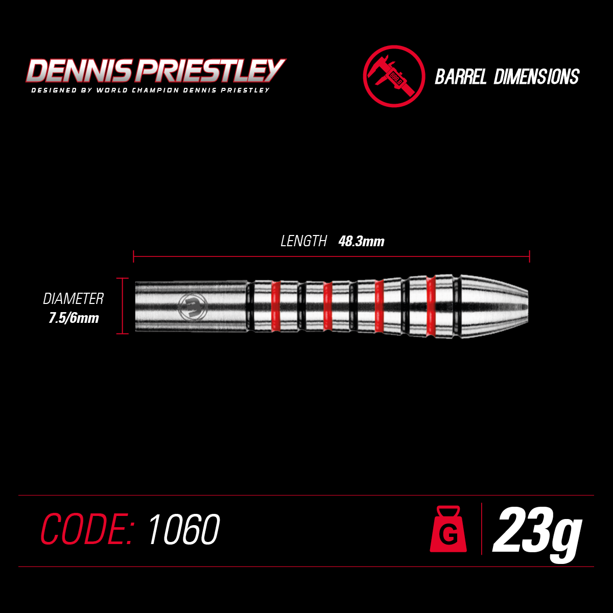 WINMAU Dennis Priestley Signature Series 90%