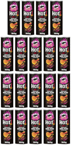 19 x Pringles Hot Smokin Bbq Ribs Flavour 160G