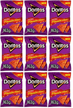 9 x Doritos Extra Flamin  Hot Sharing Bag Crisps 163G