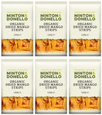 6 x Minton & Donello Organic Dried Mango Strips - 125g