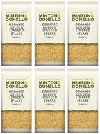 6 x Minton & Donello Organic Golden Linseed Flax - 500g