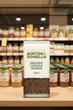 6 x Minton & Donello Organic Linseed Brown - 500g