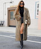 Fashionable V-neck Long Coat For Women