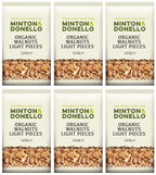6 x Minton & Donello Organic Walnuts Light Halves - 125g