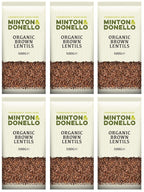 6 x Minton & Donello Organic Brown Lentils - 500g