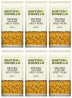 6 x Minton & Donello Organic Yellow Split Peas - 500g