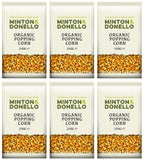 6 x Minton & Donello Organic Popcorn - 500g