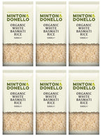 6 x Minton & Donello Organic White Basmati Rice - 500g