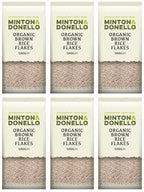6 x Minton & Donello Organic Brown Rice Flakes - 500g