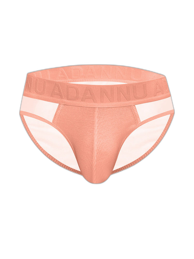2-pack Men's Sexy Semi-transparent Ribbed Briefs
