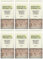 6 x Minton & Donello Organic Wheat Flakes - 500g