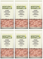 6 x Minton & Donello Pink Crystal Salt Coarse - 500g
