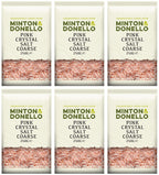 6 x Minton & Donello Pink Crystal Salt Coarse - 250g