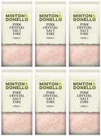 6 x Minton & Donello Pink Crystal Salt Fine - 500g