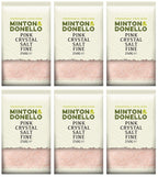 6 x Minton & Donello Pink Crystal Salt Fine - 250g