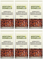 6 x Minton & Donello Apricots Whole Pitted Unsulphured - 500g