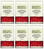 6 x Minton & Donello Cherries Whole Red Jumbo - 125g