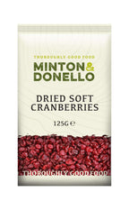 6 x Minton & Donello Dried Soft Cranberries - 125g