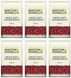 6 x Minton & Donello Dried Soft Cranberries - 125g