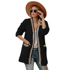 Temperament plush mid-length coat