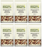 6 x Minton & Donello Brazilnuts Whole Medium - 250g