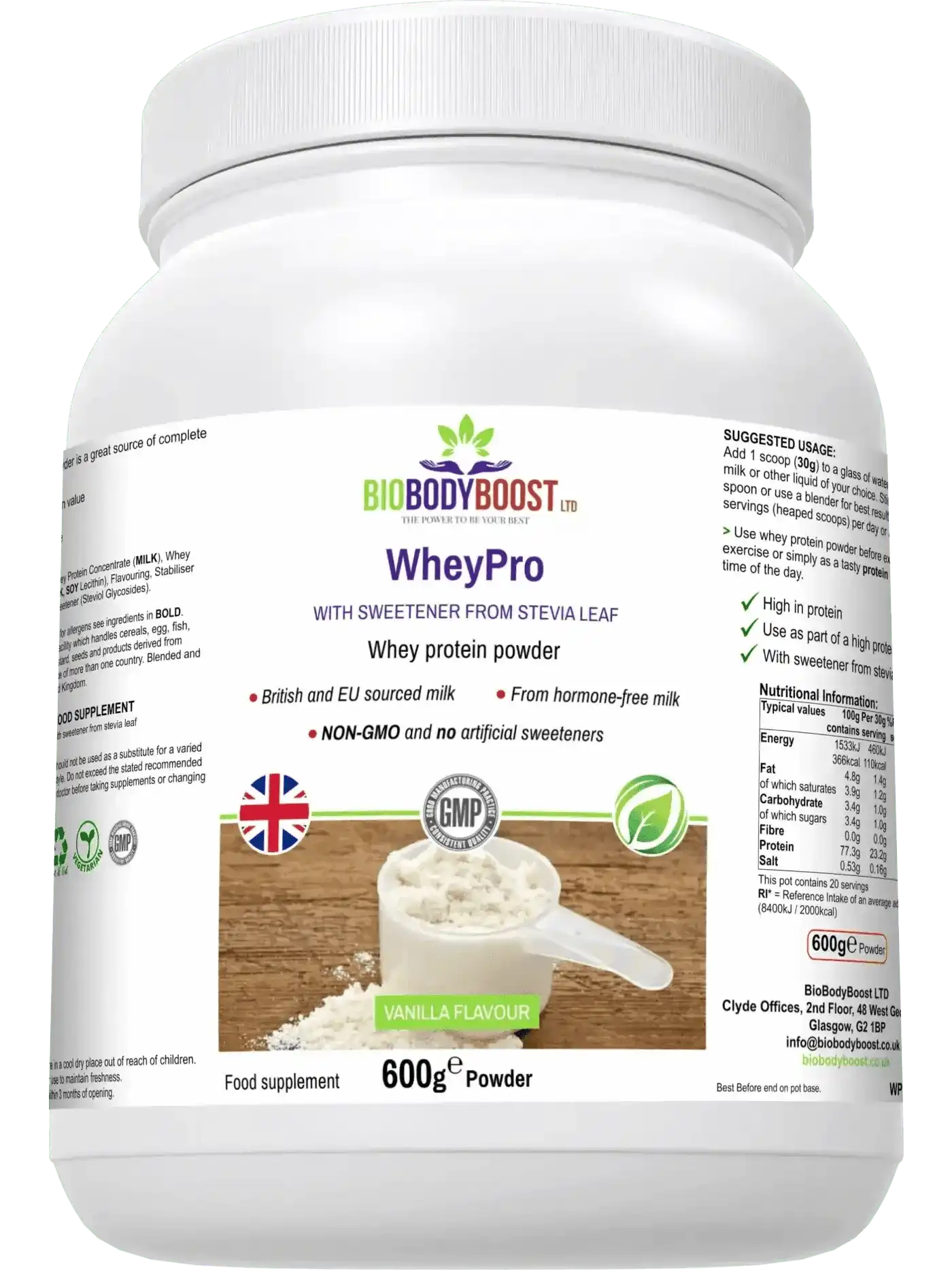 WheyPro Vanilla - Whey Protein Powder