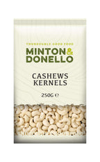6 x Minton & Donello Cashews Kernels - 250g