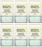 6 x Minton & Donello Coconut Medium Desiccated - 250g
