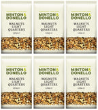6 x Minton & Donello Walnuts Light Quarters - 125g
