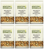 6 x Minton & Donello Walnuts Light Quarters - 250g