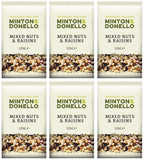 6 x Minton & Donello Mixed Nuts & Raisins - 125g