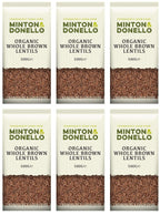 6 x Minton & Donello Lentils Whole Brown - 500g