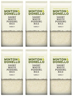 6 x Minton & Donello Short White Pudding Rice - 500g