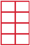 50 x Blank Small Shelf Cards (8 Sc Per Page) A4
