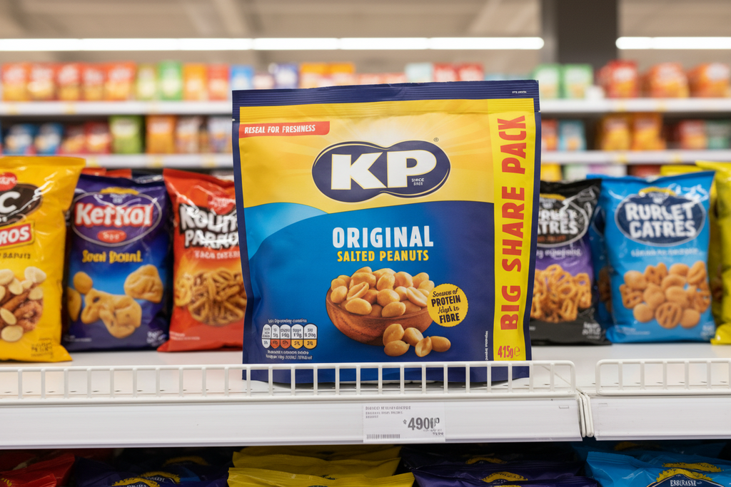 6 X Kp Original Salted Peanuts Big Share Pack 415GM