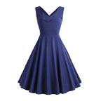 Retro Printed Maxi Sleeveless Dress Women