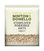 6 x Minton & Donello Stabilized Porridge Oats - 500g