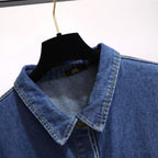 Mid-length loose a-line skirt long-sleeved denim dress