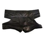 Open-Back Leather Boxer Briefs