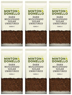 6 x Minton & Donello Dark Muscovado Sugar Unrefined - 500g